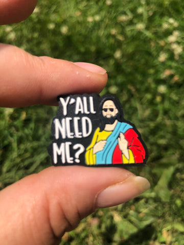 Silicone Focal Beads - Y'all Need me Jesus - 23