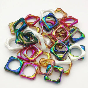 Acrylic Shiny Diamond Frame for Beads & Fidget Spinner 28x30mm