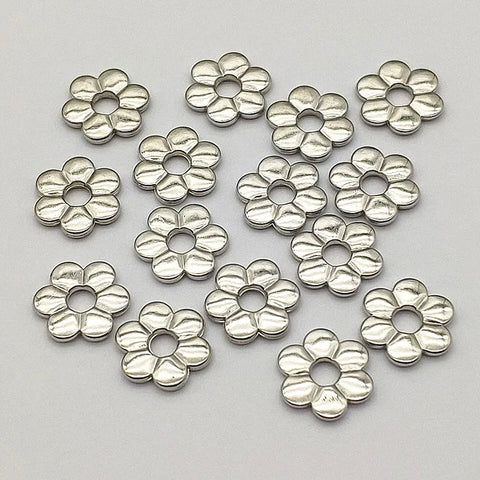 17x15 mm Flower Charm Spacer Beads