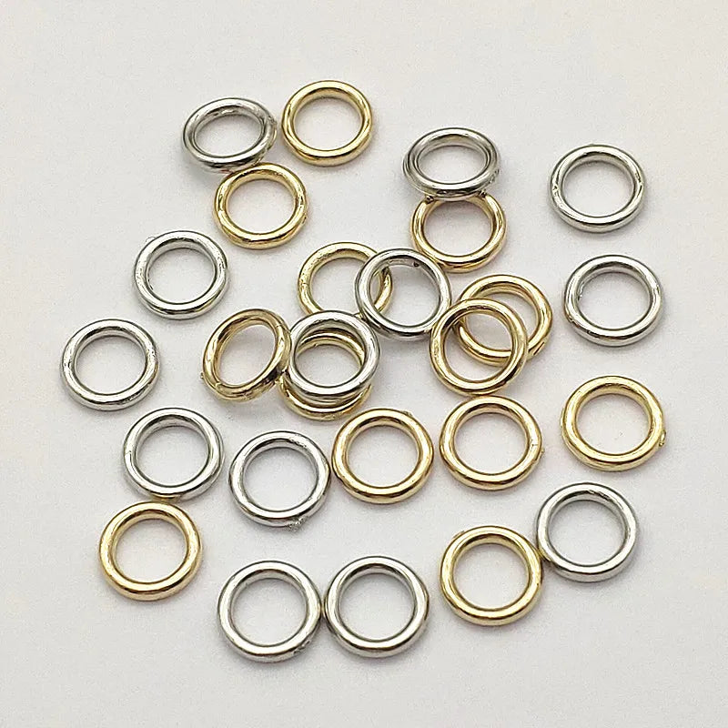 12 mm Silver & Gold Mix Spacer Beads