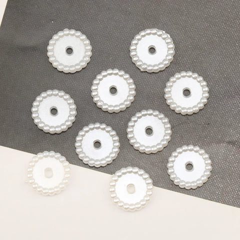 13mm Pearl Wafer Spacer Beads