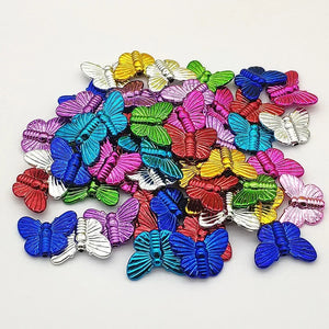 Acrylic Shiny Butterfly Bead 19x25mm