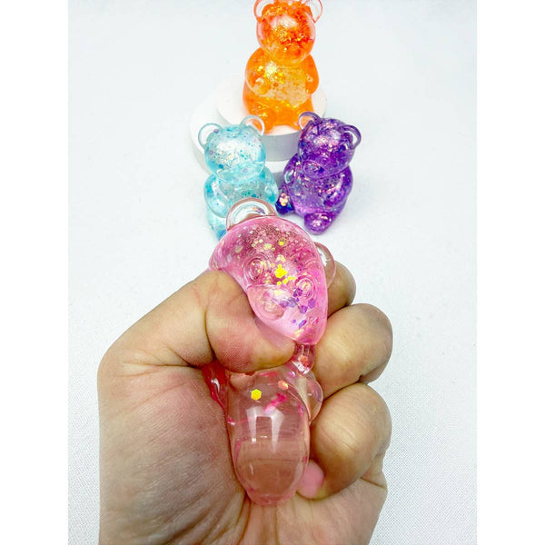 Glitter Gummy Bear Maltose Squishy