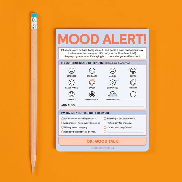 Mood Alert Today's Mood Nifty Note Pad (Pastel Version)