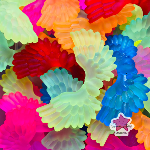 Bead Soup - Neon Rainbow Wings || 10 pcs