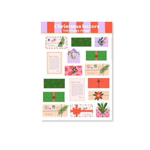 Sticker sheet Christmas letters