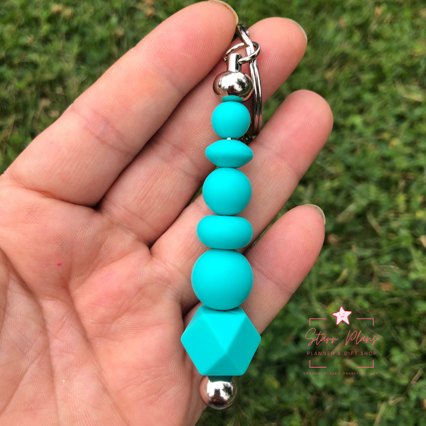 Silicone Solid Color Bead || Turquoise