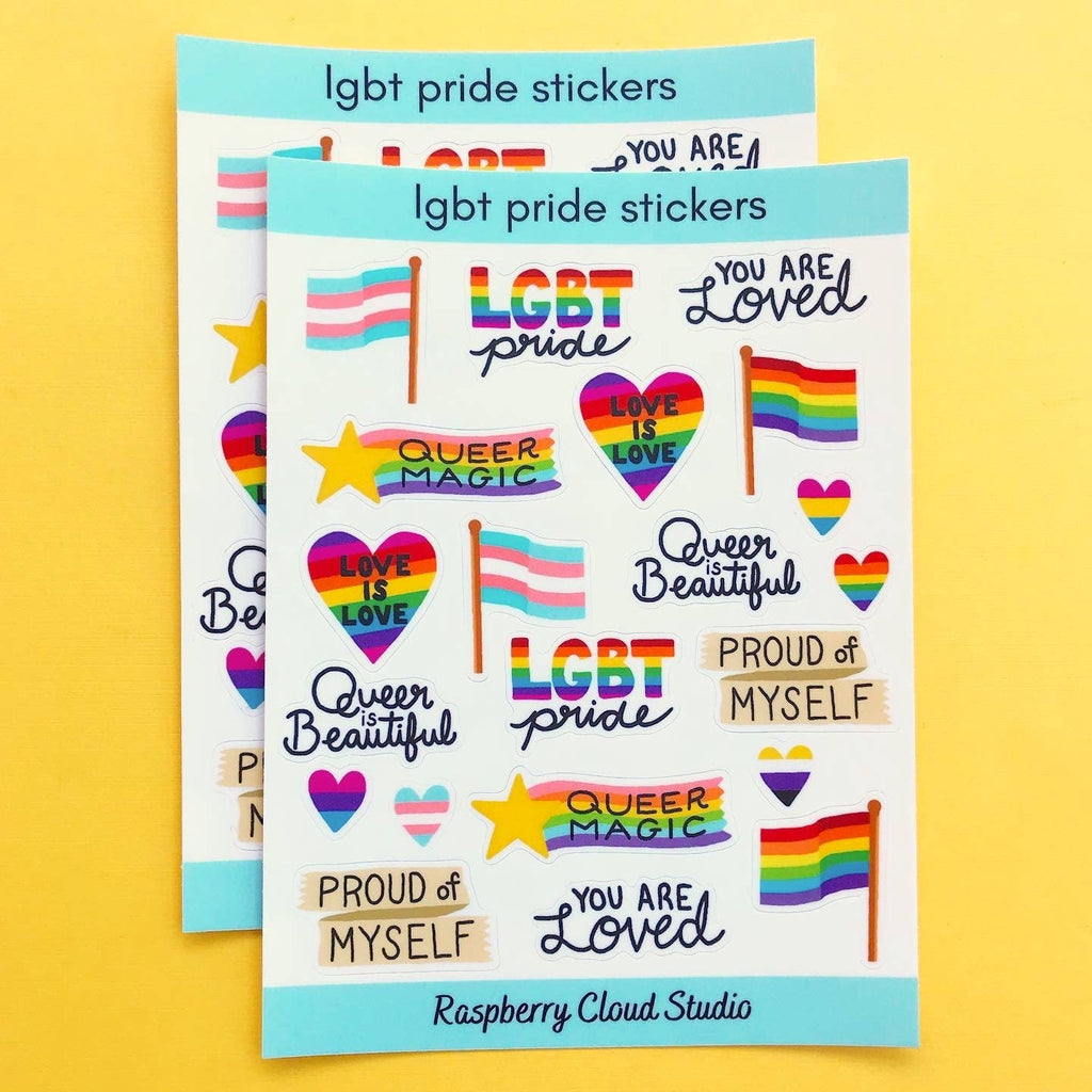 Discreet Pride Sticker LGBTQ Pride Vinyl Sticker Sheet – Starr Plans
