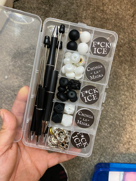 Immigrant Rights Beaded Pen Kit – DIY Craft Set (Makes 5 Pens)