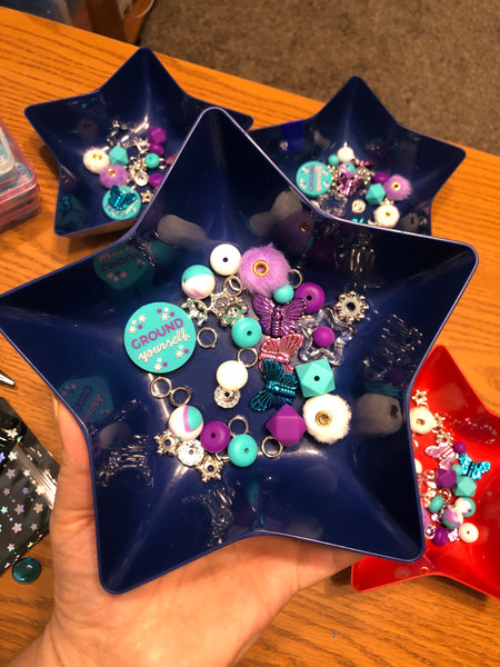 Bead Mixes - Ground Yourself|| 3mm+ Large Hole || Bead Pack with Focal ||Teal and Purple