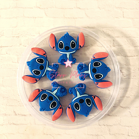 Silicone Focal Beads - Blue Alien - Stitch Inspired