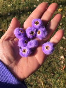 Purple Furry Beads