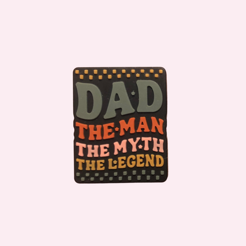 Silicone Focal Beads - Dad The Man The Myth The Legend