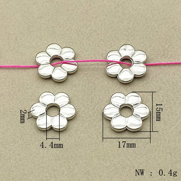 17x15 mm Flower Charm Spacer Beads