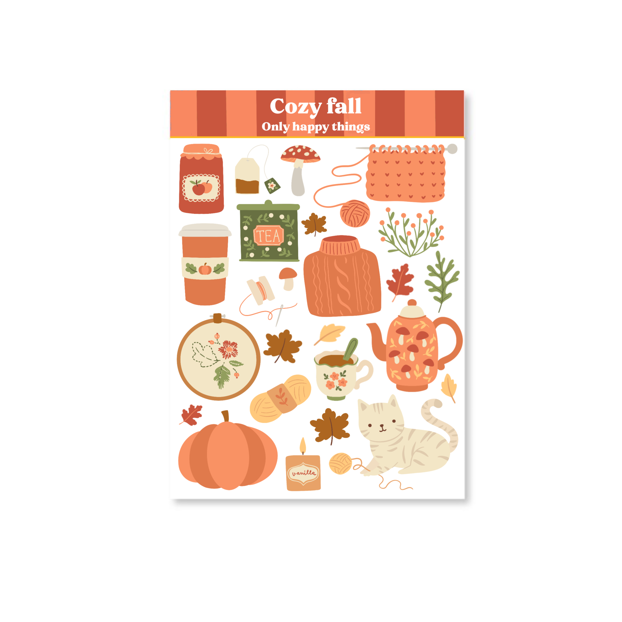 Stickersheet Cozy fall A6