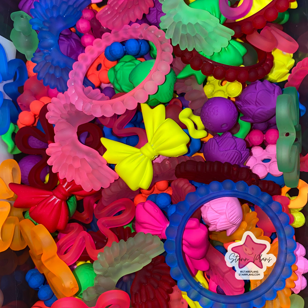 Bead Soup - Neon Rainbow Mix || 3mm+ Large Hole || Bead Mixes