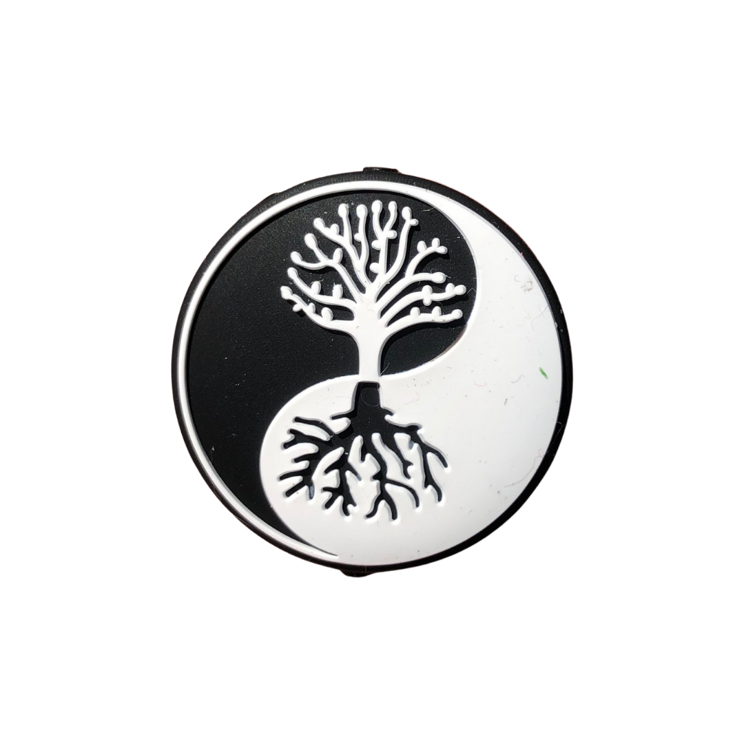 Silicone Focal Beads - Tree of Life Yin Yang  - 77A