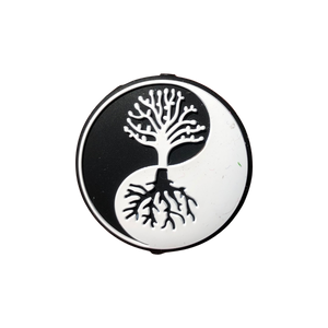 Silicone Focal Beads - Tree of Life Yin Yang  - 77A