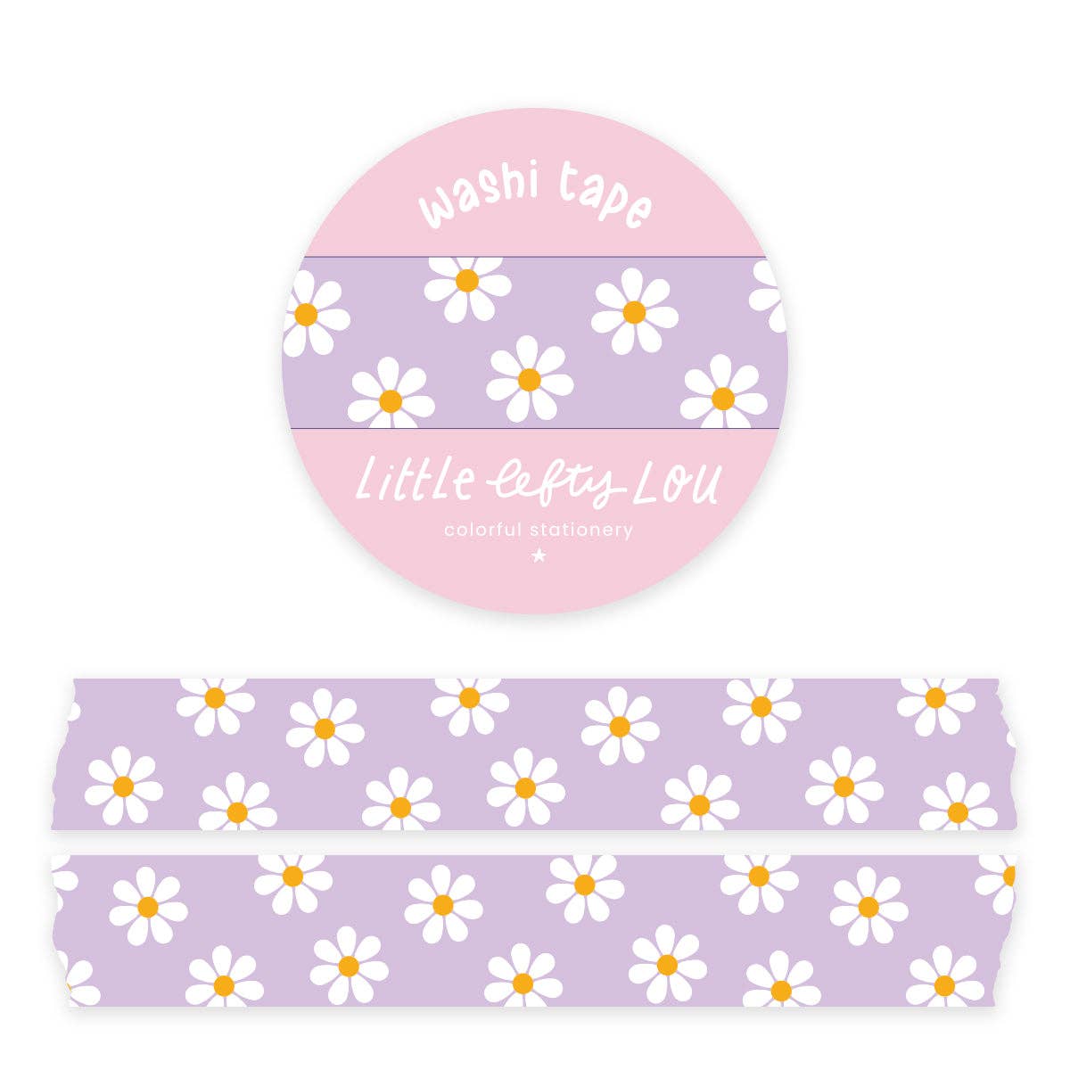 Lilac Daisies Washi Tape