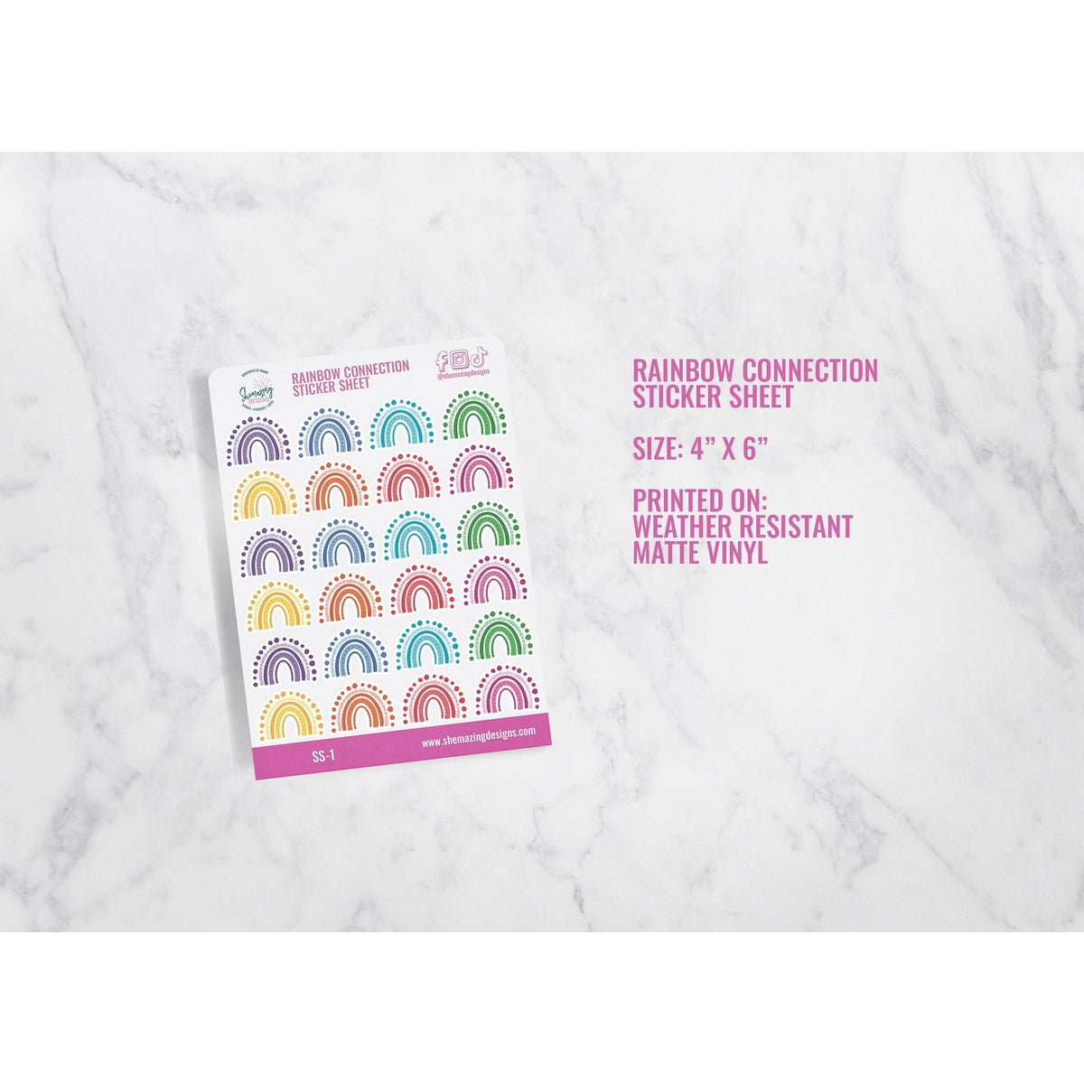 Rainbow Connection Sticker Sheet – Starr Plans