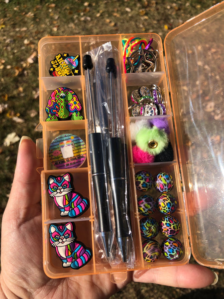 Beaded Pen & Keychain Kit - Rainbow