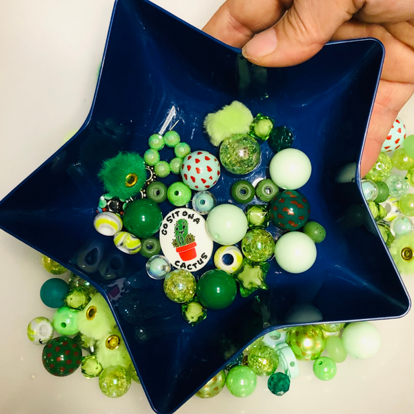 Bead Soup - Green with Envy|| 3mm+ Large Hole || Bead Mixes || Acrylic & More