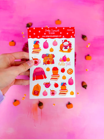 Apple Cider Fall Day Planner Stickers PS0024