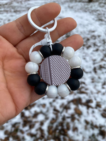 Flower Fidget Silicone Beaded Keychain - Various Styles