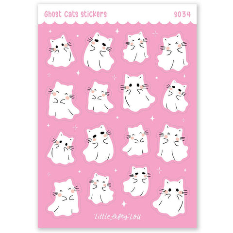 Ghost Cats Waterproof Stickers