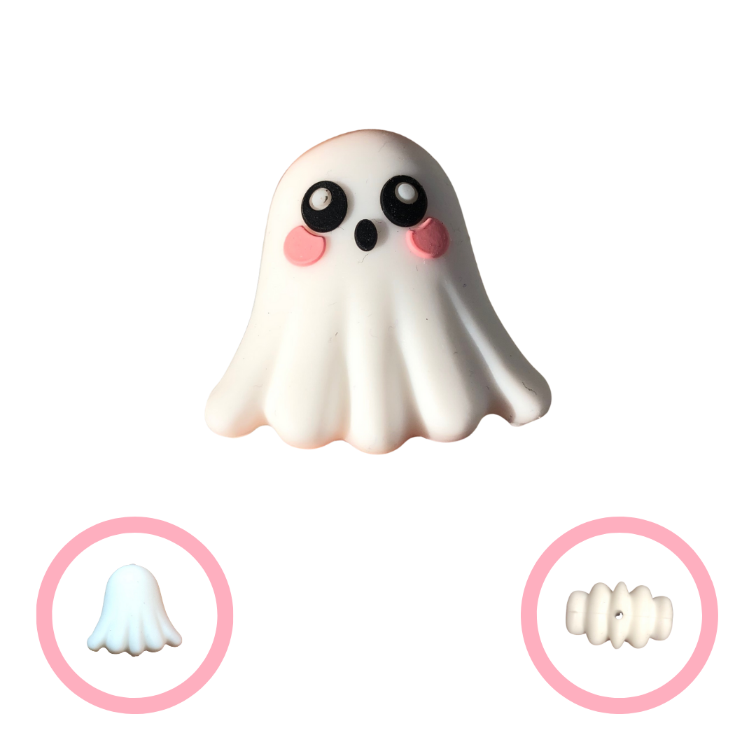 Silicone Focal Beads - 3D Ghost - 112A