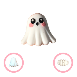 Silicone Focal Beads - 3D Ghost - 112A