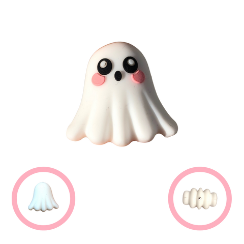 Silicone Focal Beads - 3D Ghost - 112A