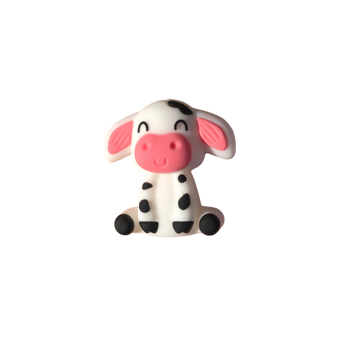 Silicone Focal Beads - 3D Cow - 113