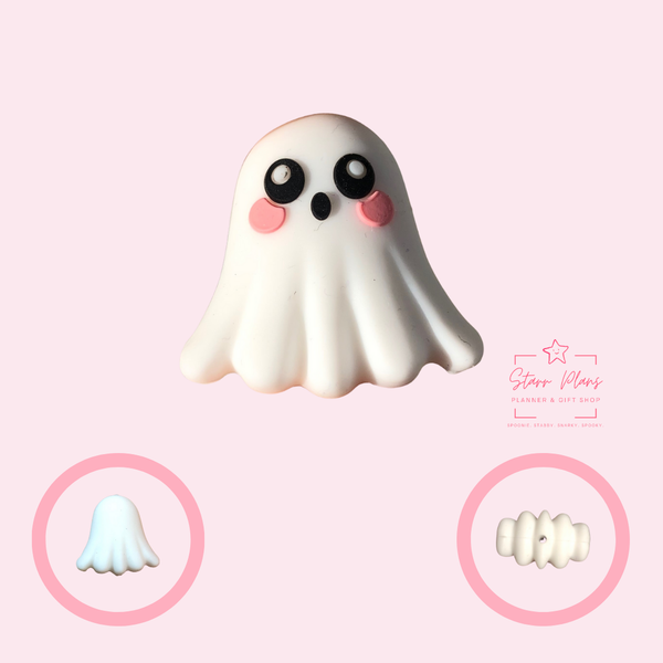 Silicone Focal Beads - 3D Ghost - 112A