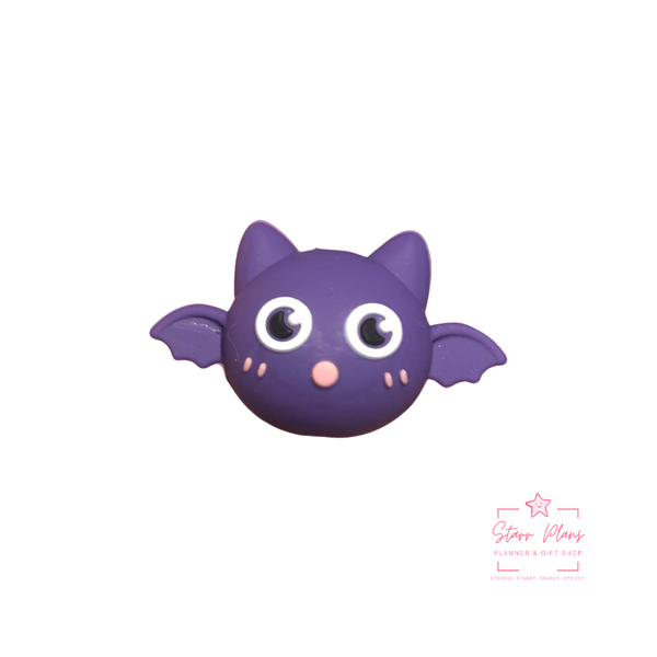 Silicone Focal Beads - 3D Purple Bat - 112B