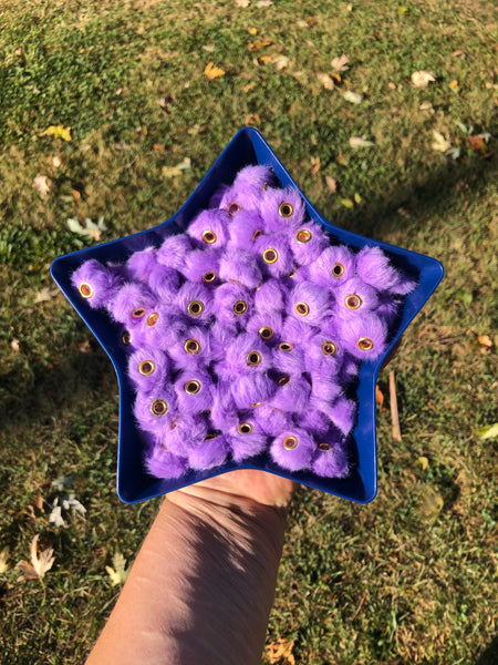 Purple Furry Beads