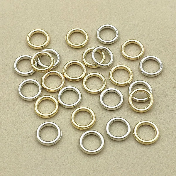 12 mm Silver & Gold Mix Spacer Beads