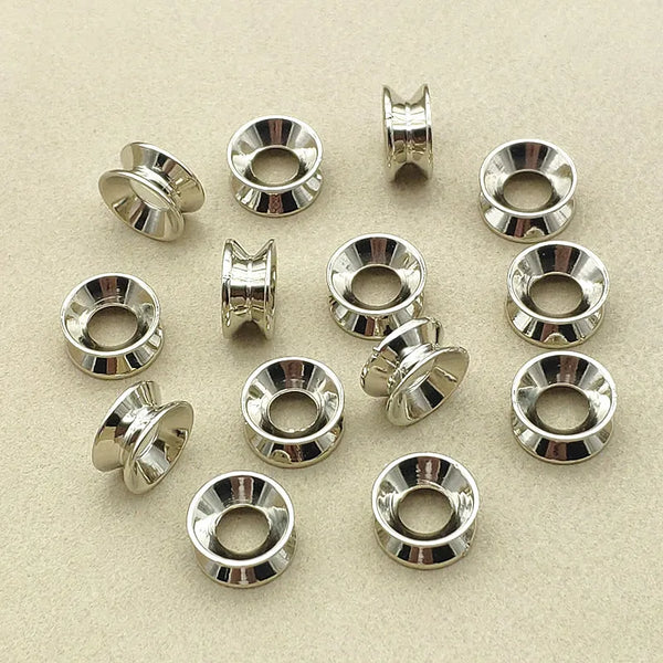 12mm Silver Rim Spacer Beads