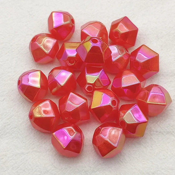 Acrylic Multifaced  Bead 19x6mm