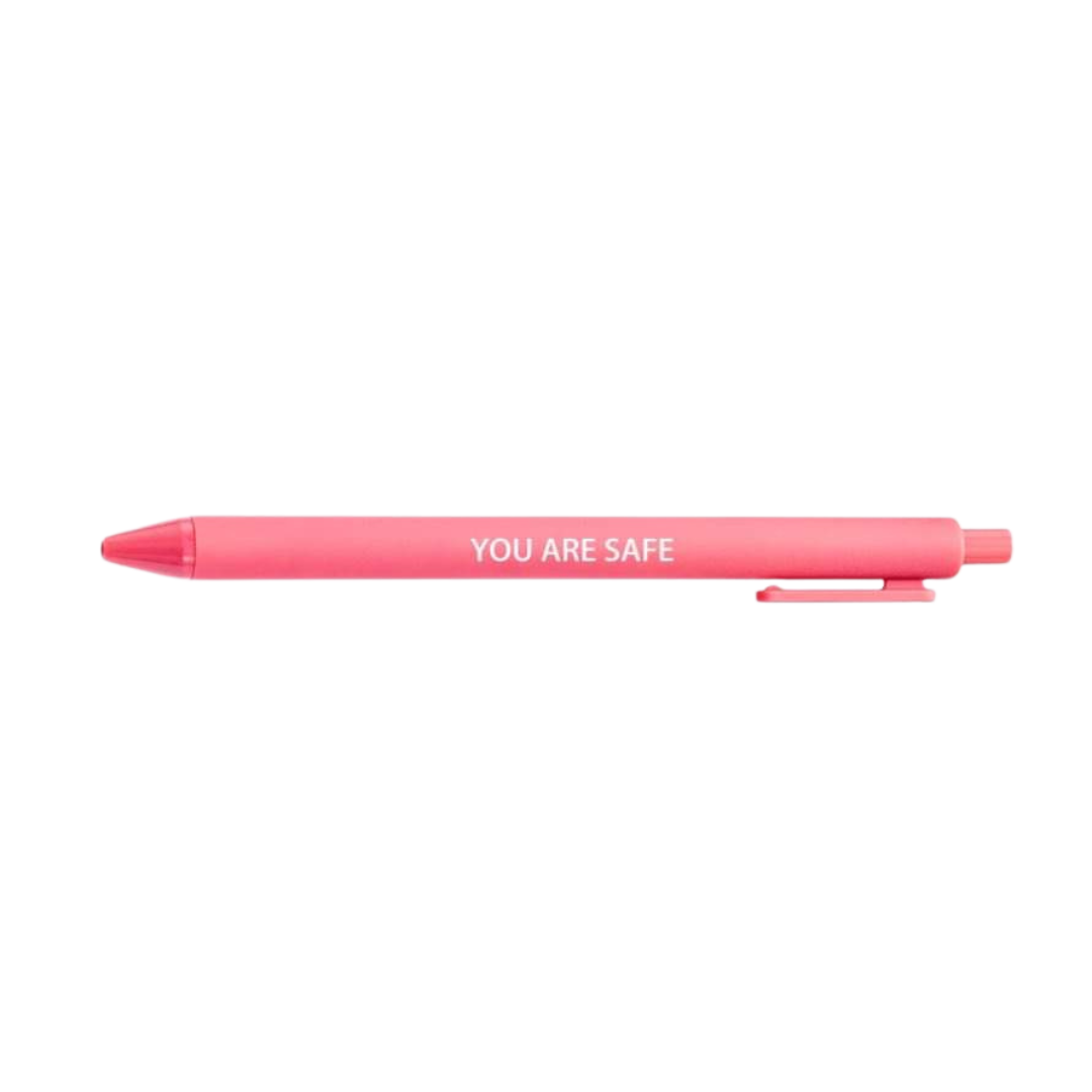 Macaron Pen - Coral "You are Safe" Inner Child Affirmation