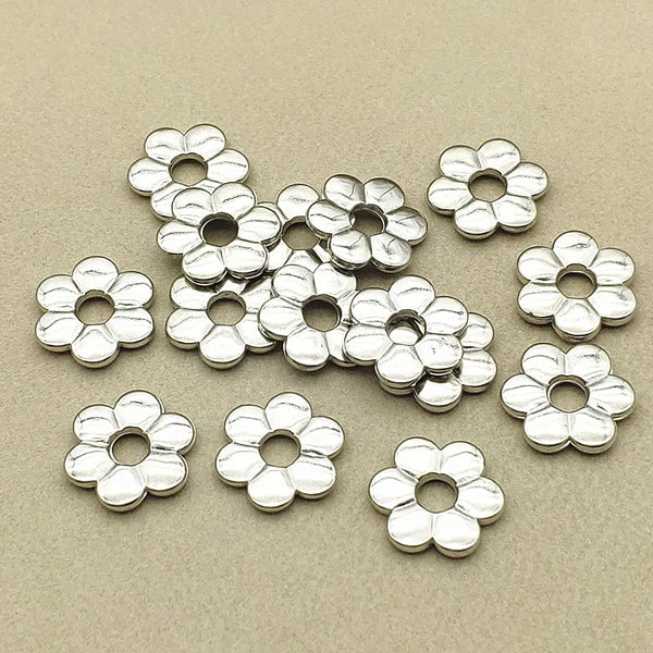 17x15 mm Flower Charm Spacer Beads