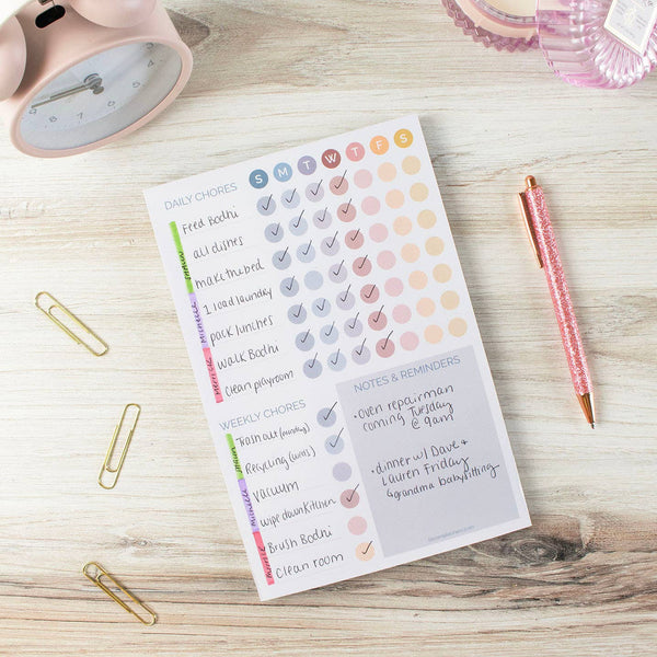 6x9 Chore Planning Pad with Magnets