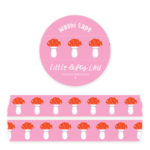 Pink Mushrooms Washi Tape