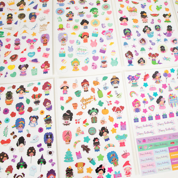 Planner Sticker Pack, 14 Page Hola Mijas Bonitas