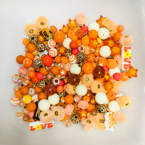 Bead Soup - Nectarine Nights || 3mm+ Large Hole || Bead Mixes || Acrylic & More