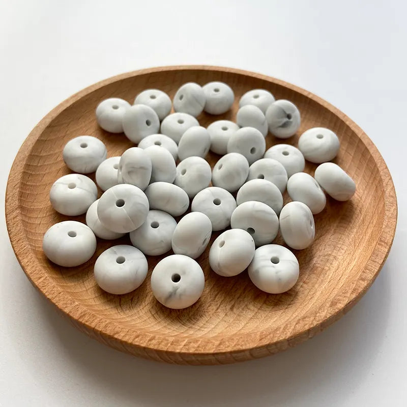 14 MM Various Colors || Silicone Abacus Beads || Single Beads or Packs of 10