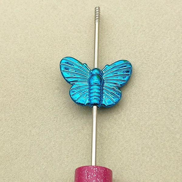 Acrylic Shiny Butterfly Bead 19x25mm