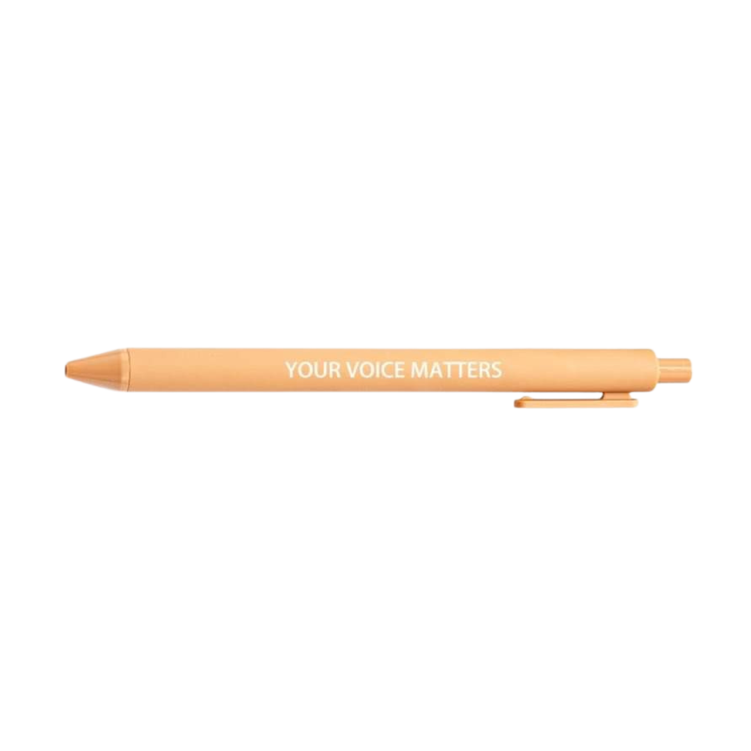 Macaron Pen - Yellow "Your Voice Matters" Inner Child Affirmation