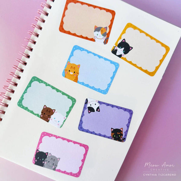 Colorful Cats Paper Washi Sticker Roll Labels