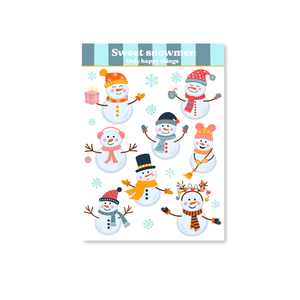 Stickersheet Sweet Snowmen